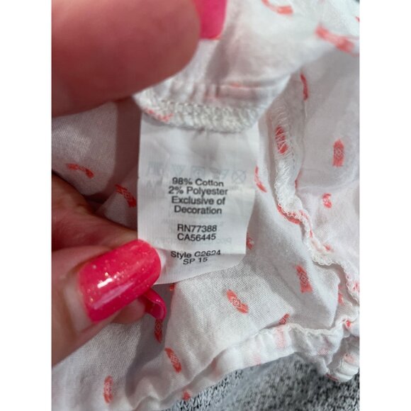 J. Crew Womens White Coral Polka Dot Peasant Blouse Embroidered Details Size L - Picture 7 of 11